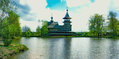 Очистка и восстановление водоёма, одной из первых церквей России